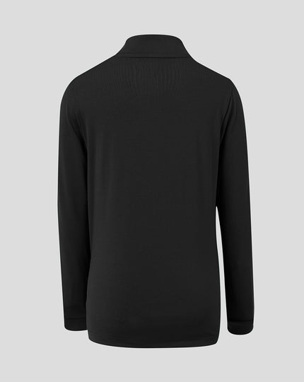 Womens Coaches 1/4 Zip Midlayer - Caviar Black